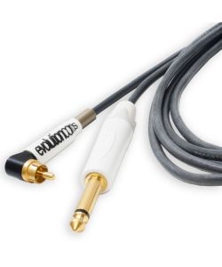EVOLUTION Angled RCA Tattoo Cord to Mono Jack. Silicone Medusa Cable