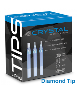 Crystal long tips - diamond - Box of 50 - 3 bis 18
