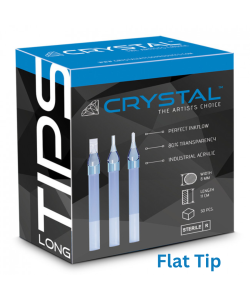 Crystal long tips - flat - Box of 50 - 5 bis 15