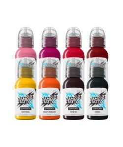 World Famous Limitless Tattoo Ink - Ryan Smith Flower Set - 8x 30ml