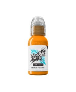 World Famous Limitless Tattoo Ink - Medium Yellow 1 30ml